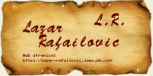 Lazar Rafailović vizit kartica
